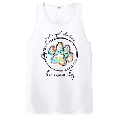 Just A Girl Who Loves Her Rescue Dog Gift PosiCharge Competitor Tank