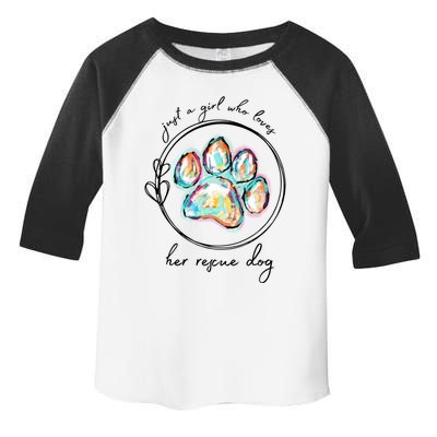 Just A Girl Who Loves Her Rescue Dog Gift Toddler Fine Jersey T-Shirt