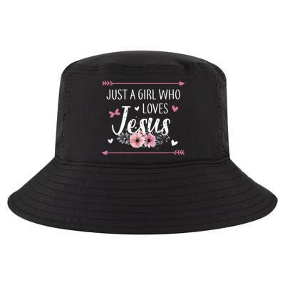 Just A Girl Who Loves Jesus Religious Christian Cool Comfort Performance Bucket Hat