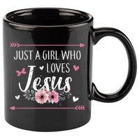 Just A Girl Who Loves Jesus Religious Christian 11oz C Handle Ceramic Mug