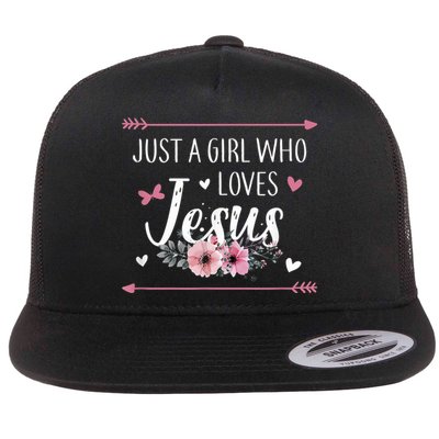 Just A Girl Who Loves Jesus Religious Christian Flatbill Hat