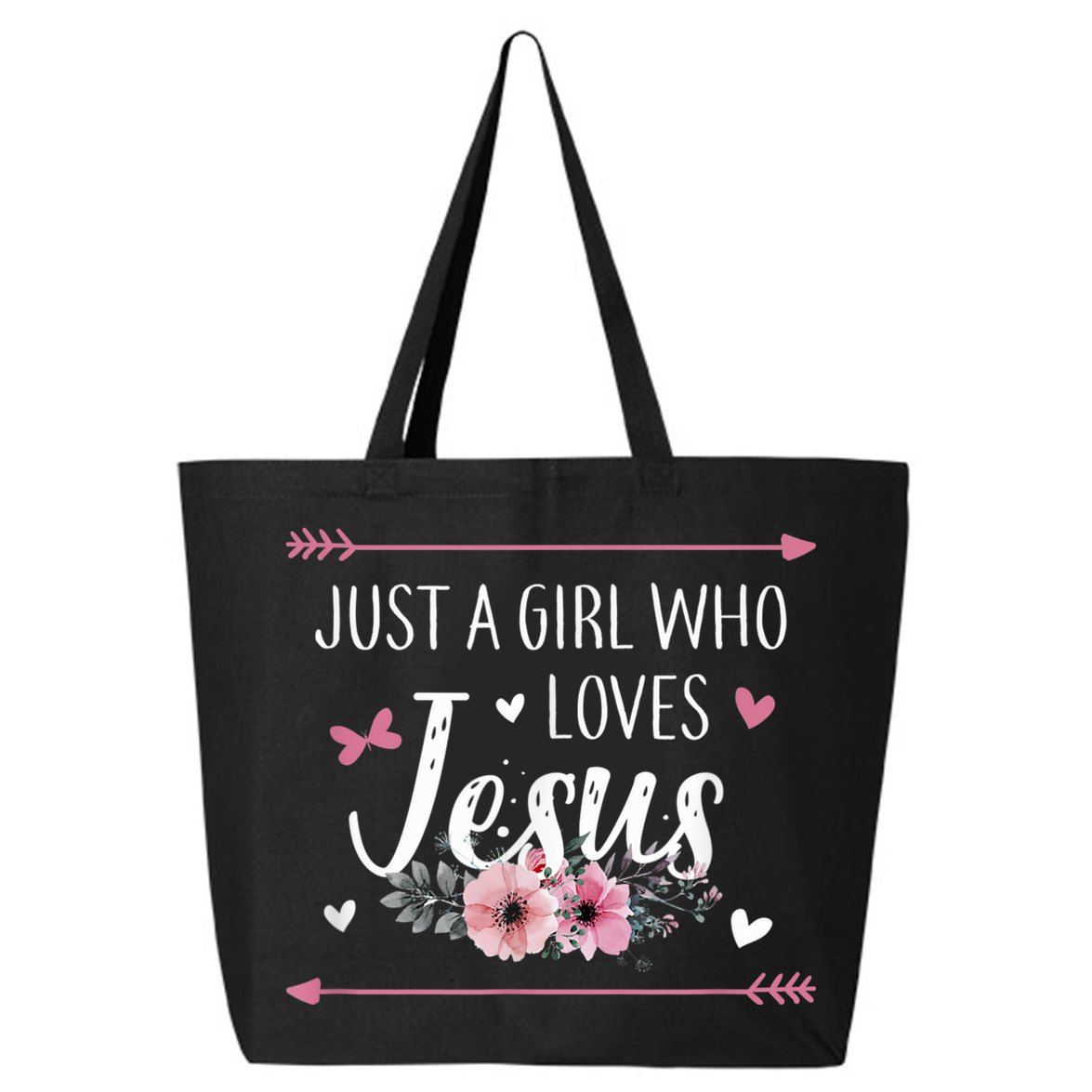 Just A Girl Who Loves Jesus Religious Christian 25L Jumbo Tote