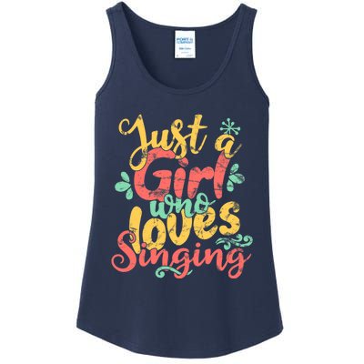 Just A Girl Who Loves Singing Gift Ladies Essential Tank