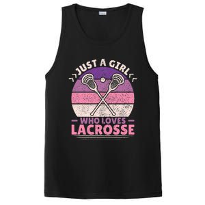 Just A Girl Who Loves Lacrosse Player Lax Lovers Lacrosse PosiCharge Competitor Tank