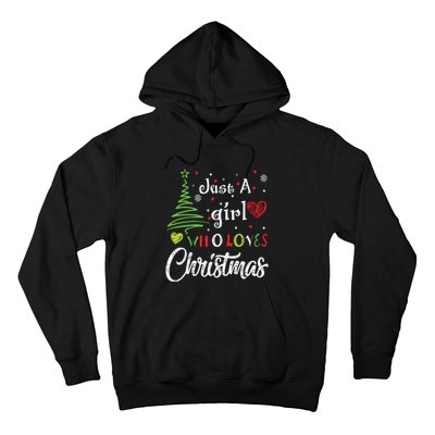 Just A Girl Who Loves Christmas Funny Design Hoodie