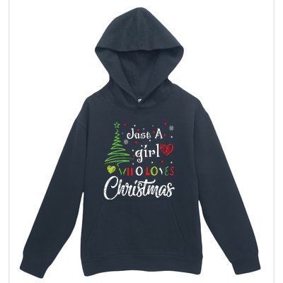 Just A Girl Who Loves Christmas Funny Design Urban Pullover Hoodie