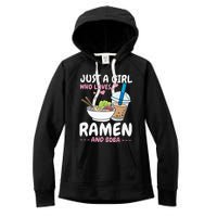 Just A Girl Who Loves Ramen And Boba Bubble Tea Tea Japanese Women's Fleece Hoodie