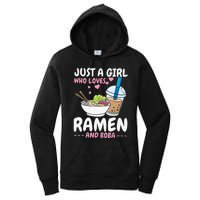 Just A Girl Who Loves Ramen And Boba Bubble Tea Tea Japanese Women's Pullover Hoodie