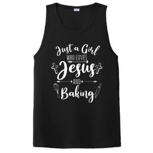 Just A Girl Who Loves Jesus And Baking Funny Christian PosiCharge Competitor Tank