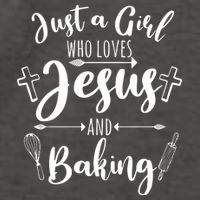 Just A Girl Who Loves Jesus And Baking Funny Christian Vector Backpack