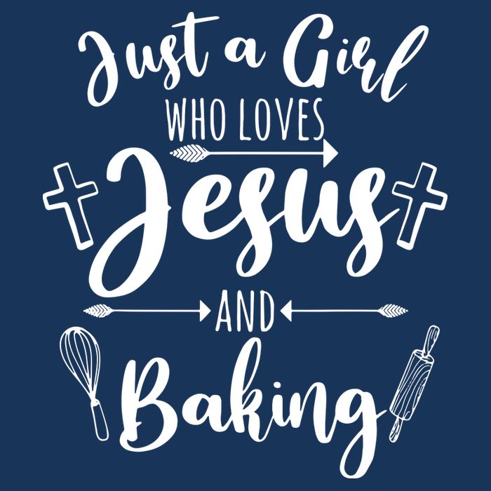 Just A Girl Who Loves Jesus And Baking Funny Christian 16 in Basic Backpack