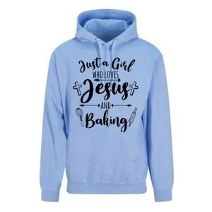 Just A Girl Who Loves Jesus And Baking Funny Christian Unisex Surf Hoodie