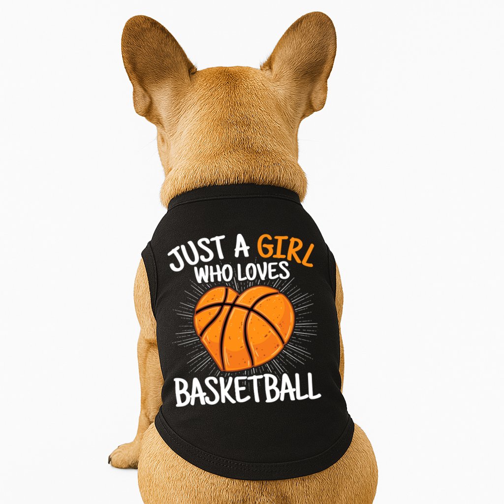 Just A Girl Who Loves Basketball Merch Girl Doggie Tank