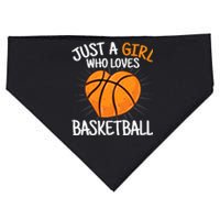 Just A Girl Who Loves Basketball Merch Girl USA-Made Doggie Bandana