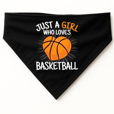 Just A Girl Who Loves Basketball Merch Girl USA-Made Doggie Bandana