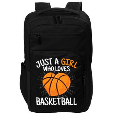 Just A Girl Who Loves Basketball Merch Girl Impact Tech Backpack