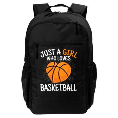 Just A Girl Who Loves Basketball Merch Girl Daily Commute Backpack