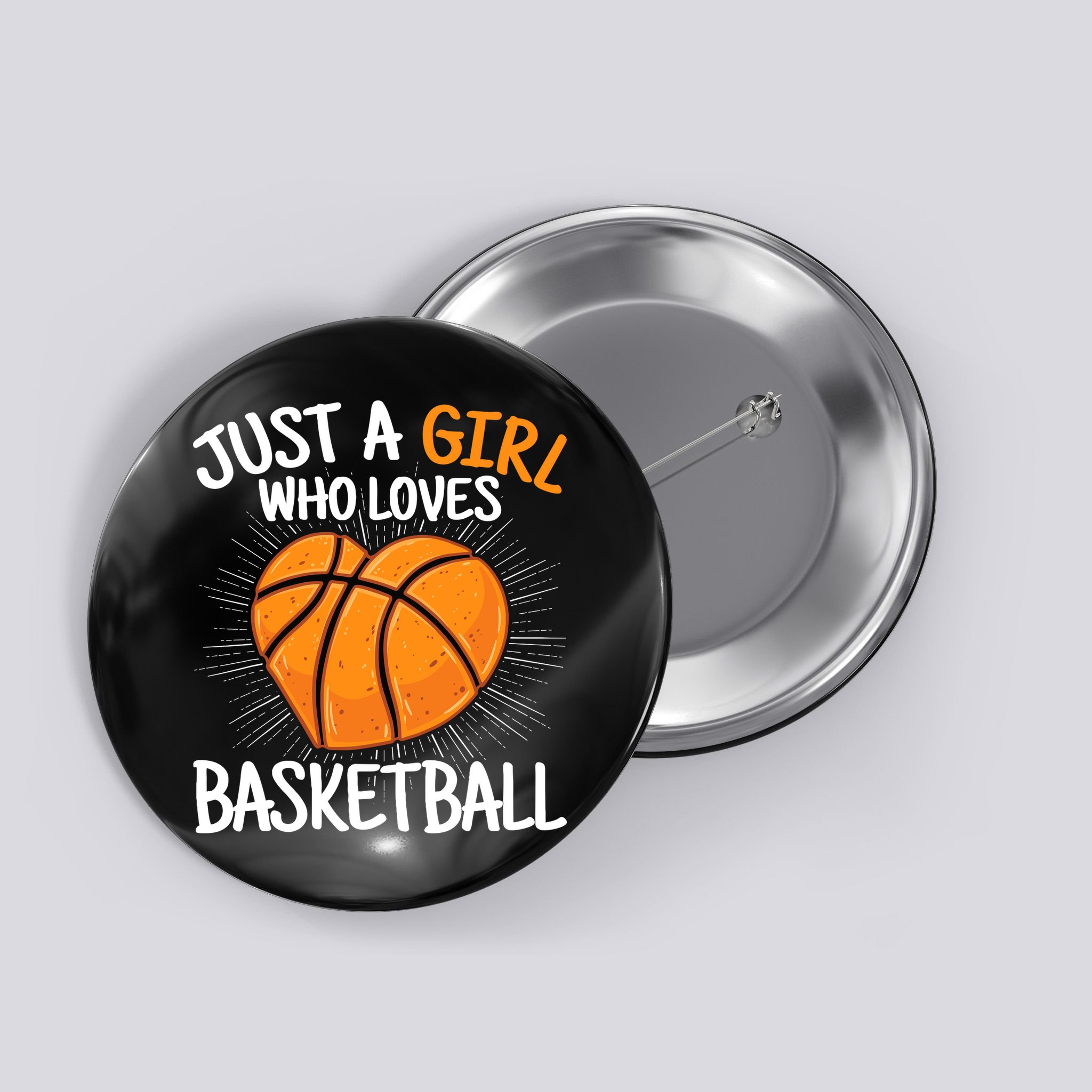 Just A Girl Who Loves Basketball Merch Girl Button
