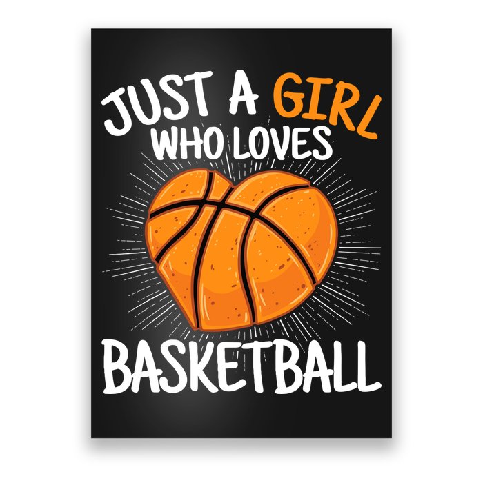 Just A Girl Who Loves Basketball Merch Girl Poster