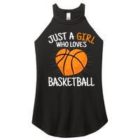 Just A Girl Who Loves Basketball Merch Girl Women’s Perfect Tri Rocker Tank