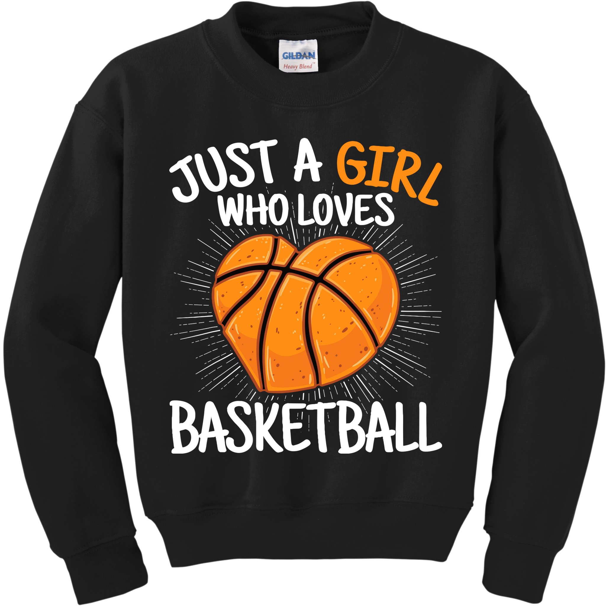Just A Girl Who Loves Basketball Merch Girl Kids Sweatshirt