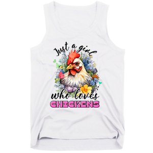 Just A Girl Who Loves Chickens Tank Top