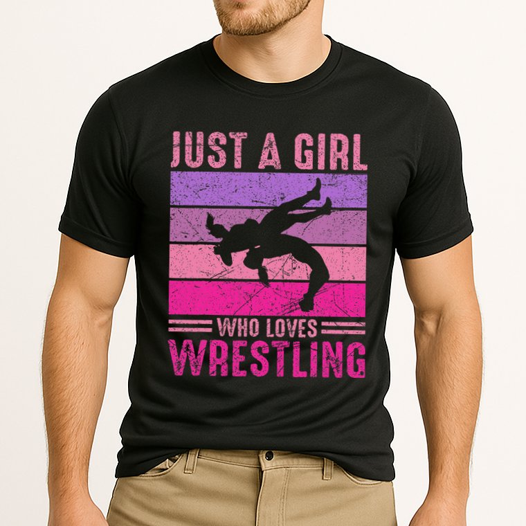 Just A Girl Who Loves Wrestling Girl Wrestle Outfit Wrestler Cooling Performance Crew T-Shirt