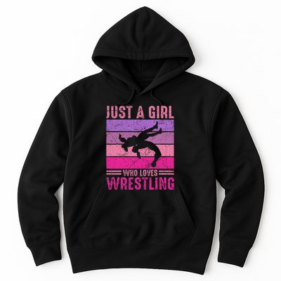 Just A Girl Who Loves Wrestling Girl Wrestle Outfit Wrestler Hoodie