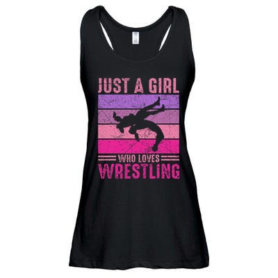 Just A Girl Who Loves Wrestling Girl Wrestle Outfit Wrestler Ladies Essential Flowy Tank