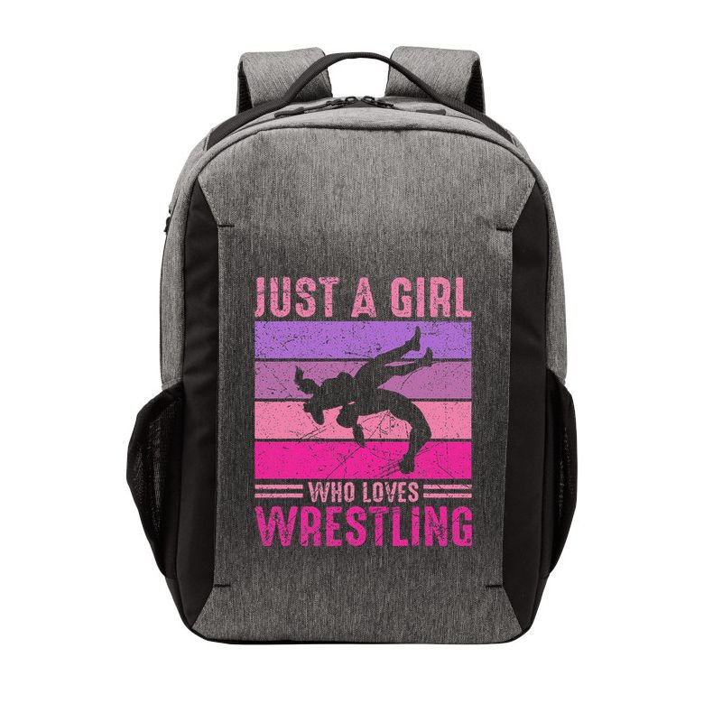 Just A Girl Who Loves Wrestling Girl Wrestle Outfit Wrestler Vector Backpack
