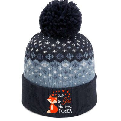 Just a girl who loves foxes - Cute looking fox The Baniff Cuffed Pom Beanie