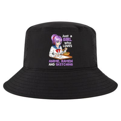 Just A Girl Who Loves Anime Ramen And Sketching Japan Anime Cool Comfort Performance Bucket Hat