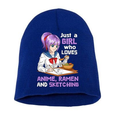 Just A Girl Who Loves Anime Ramen And Sketching Japan Anime Short Acrylic Beanie