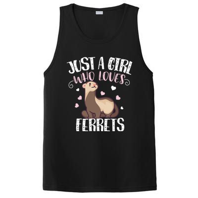 Just A Girl Who Loves Ferrets Cool Gift PosiCharge Competitor Tank