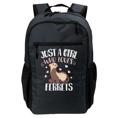 Just A Girl Who Loves Ferrets Cool Gift Daily Commute Backpack