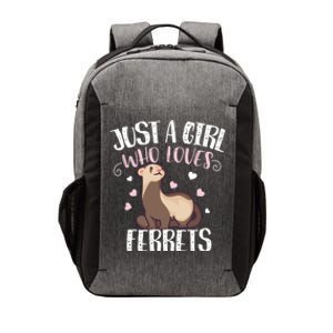 Just A Girl Who Loves Ferrets Cool Gift Vector Backpack