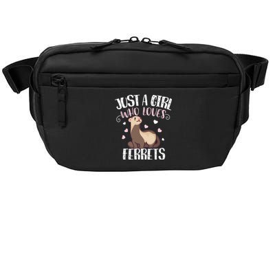 Just A Girl Who Loves Ferrets Cool Gift Crossbody Pack