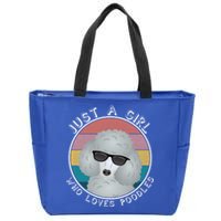 Just A Girl Who Loves Poodles Gift Cute Standard Poodle Lover Funny Gift Zip Tote Bag