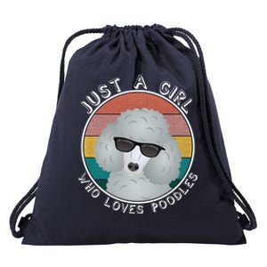 Just A Girl Who Loves Poodles Gift Cute Standard Poodle Lover Funny Gift Drawstring Bag