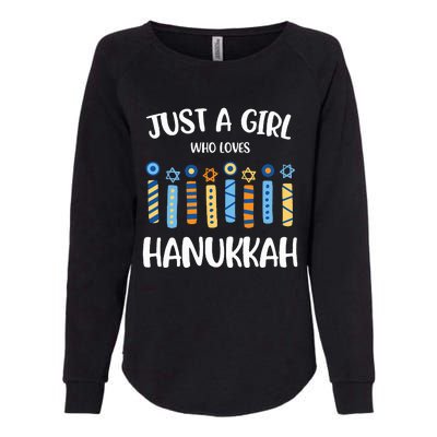 Just a Girl Who Loves Hanukkah Jewish Chanukah  Womens California Wash Sweatshirt