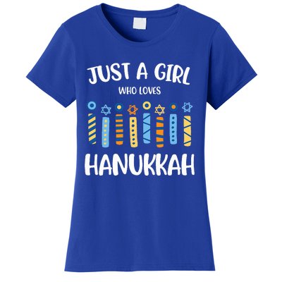 Just a Girl Who Loves Hanukkah Jewish Chanukah  Women's T-Shirt