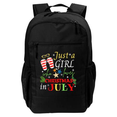 Just A Girl Who Loves Christmas In July Flip Flops Daily Commute Backpack