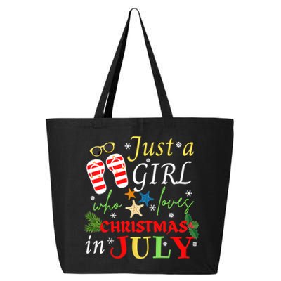 Just A Girl Who Loves Christmas In July Flip Flops 25L Jumbo Tote