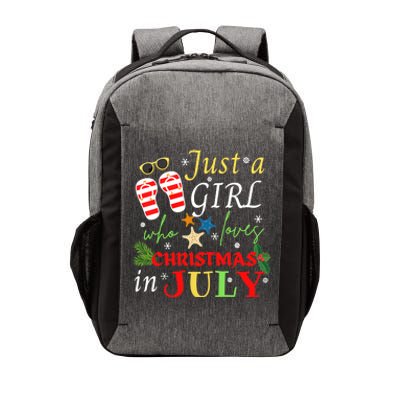 Just A Girl Who Loves Christmas In July Flip Flops Vector Backpack