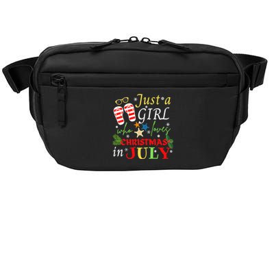 Just A Girl Who Loves Christmas In July Flip Flops Crossbody Pack