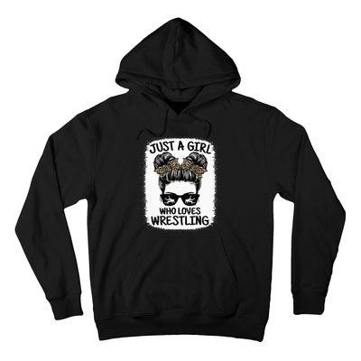 Just A Girl Who Loves Wrestling Funny Wrestle Lover Wrestler Hoodie