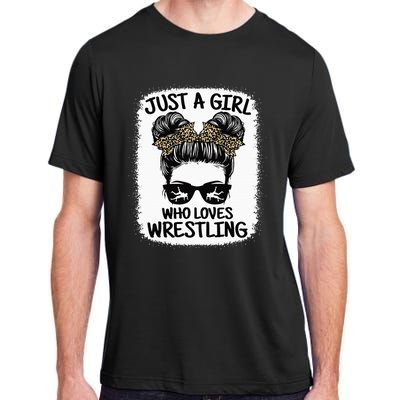 Just A Girl Who Loves Wrestling Funny Wrestle Lover Wrestler Adult ChromaSoft Performance T-Shirt