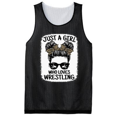 Just A Girl Who Loves Wrestling Funny Wrestle Lover Wrestler Mesh Reversible Basketball Jersey Tank