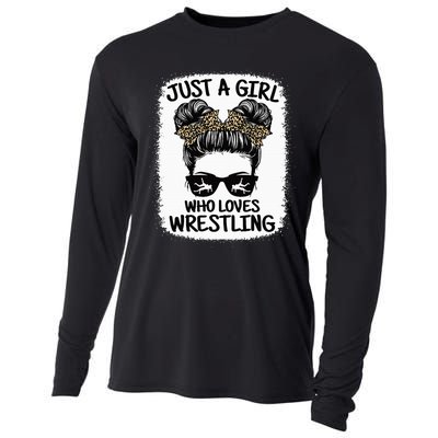 Just A Girl Who Loves Wrestling Funny Wrestle Lover Wrestler Cooling Performance Long Sleeve Crew