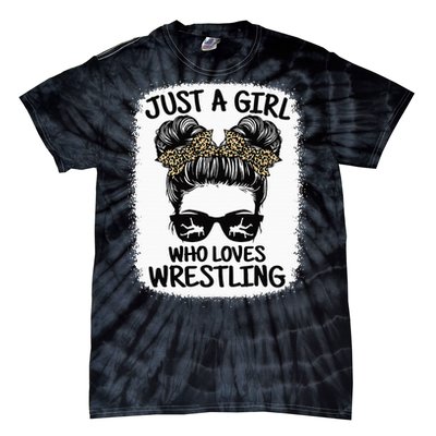 Just A Girl Who Loves Wrestling Funny Wrestle Lover Wrestler Tie-Dye T-Shirt